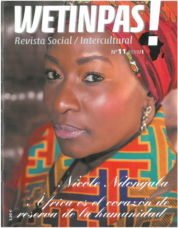 Portada de la revista Wetinpas! Nº 11 con la foto de Nicole Ndongala
