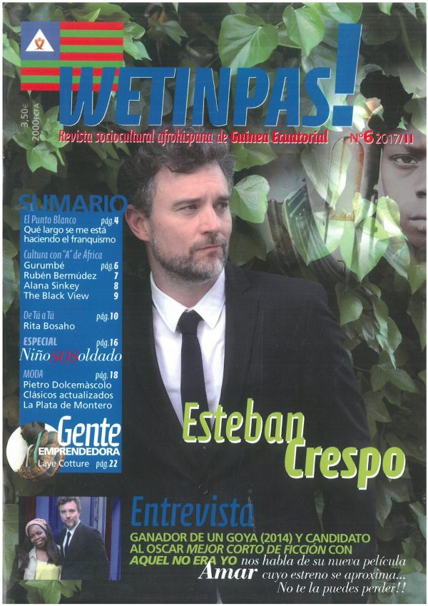 Portada de la revista Wetinpas! número 6 con la foto de Esteban Crespo