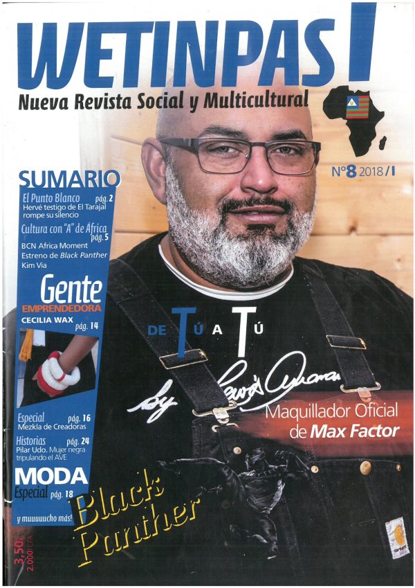 Portada de la revista Wetinpas! Nº 8 con la foto de Lewis Amarante