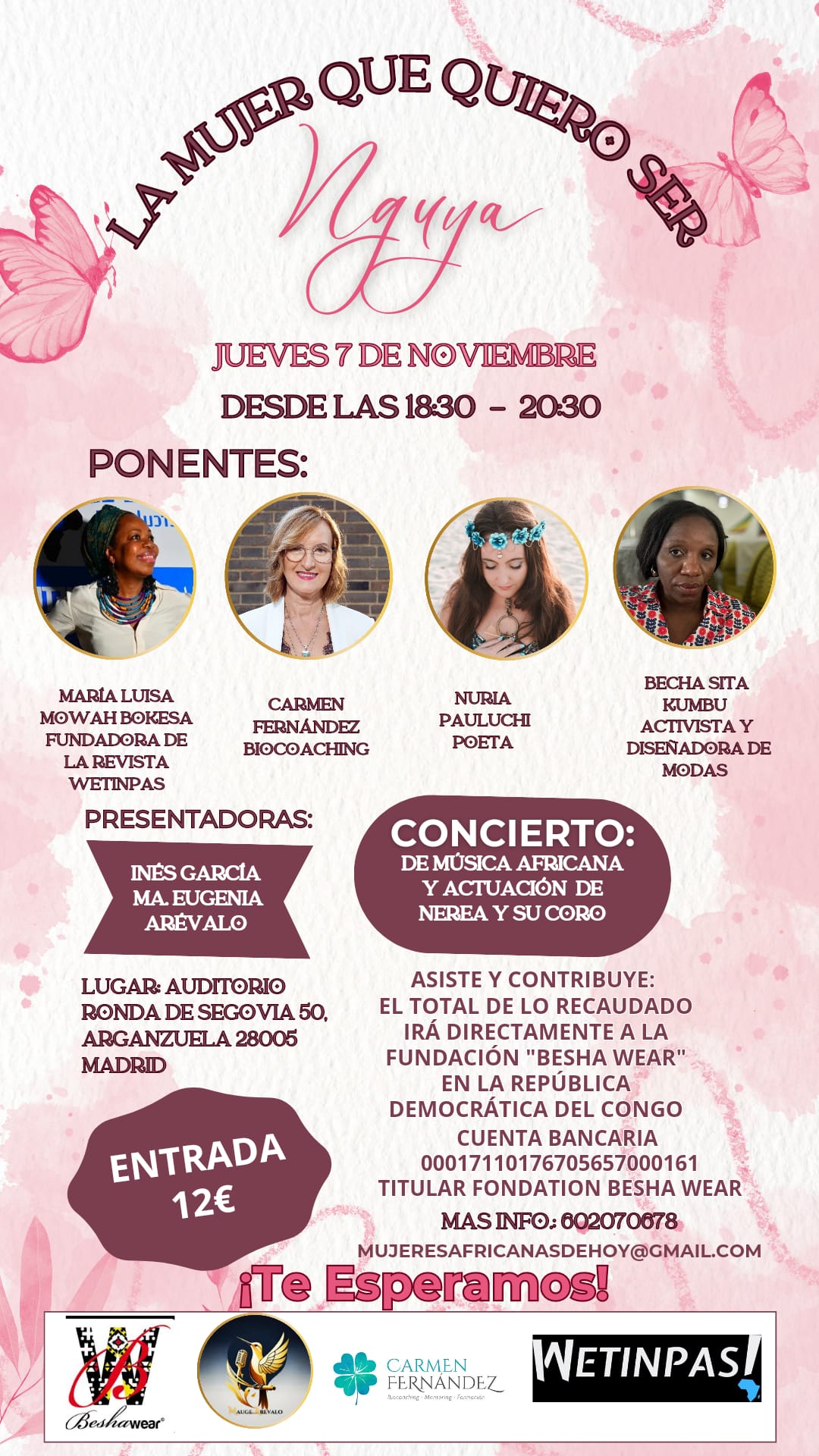 Cartel del evento "La mujer que quiero ser"
