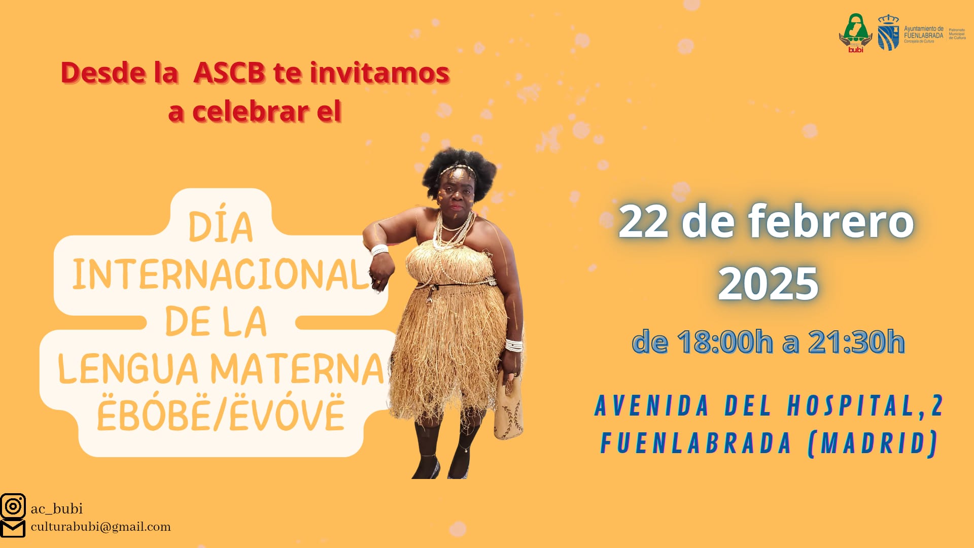 Cartel día internacional de la lengua EBOBE