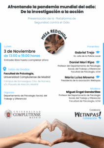 Afrontando la pandemia mundial del Odio - Mesa redonda