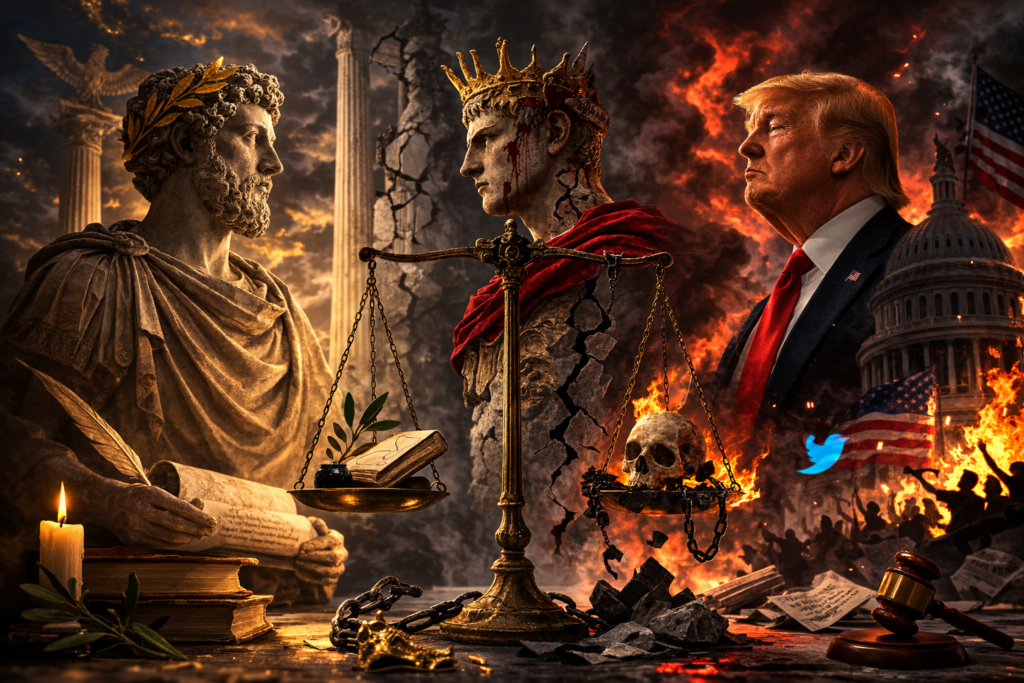 Comparación Marco Aurelio, Calígula y Donald Trump